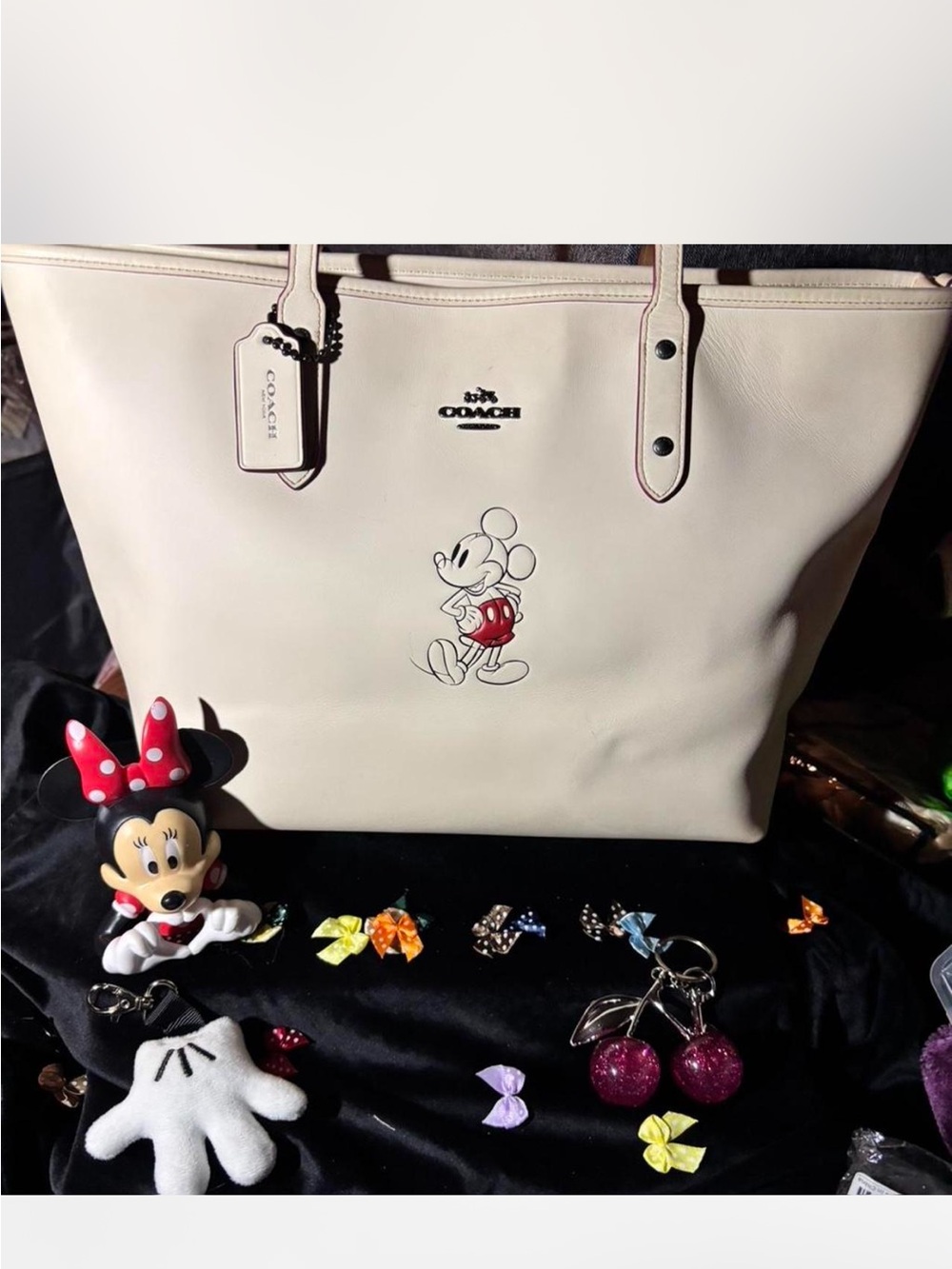 Coach x Disney Cream Mickey Tote Bag excellent used condition
